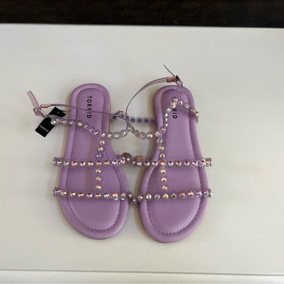NWT Torrid Embellished Jelly Gladiator Sandals 8.5 Wide - Picture 3 of 7
